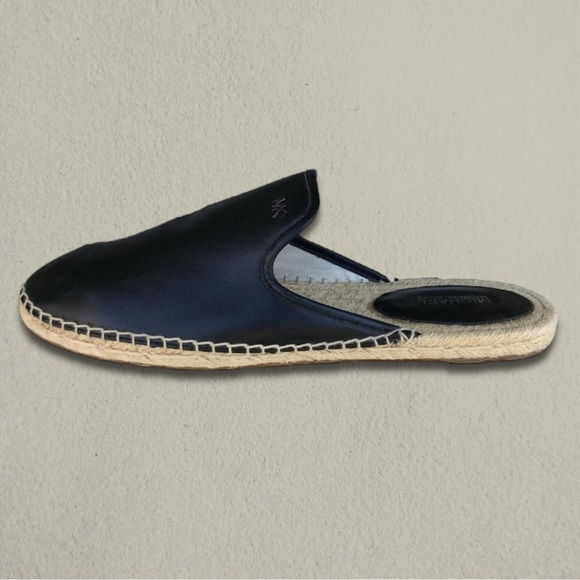 MICHAEL KORS LEATHER SLIDE ESPADRILLES - Picture 1 of 5